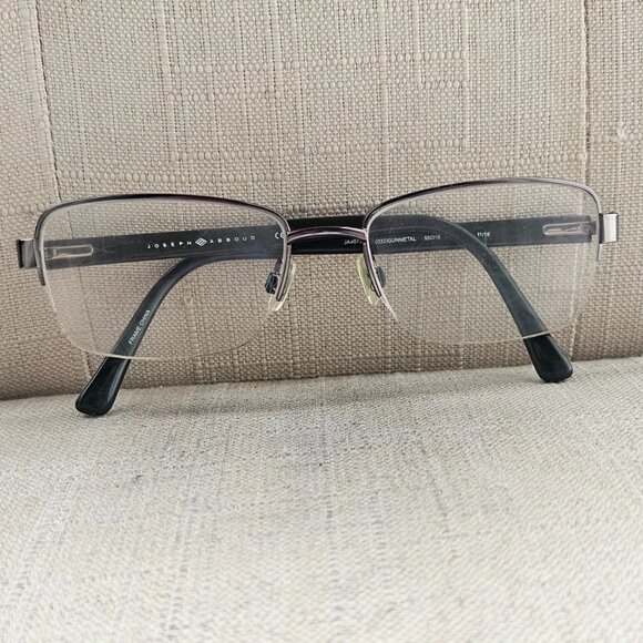 Joseph Abboud Men Eyeglasses Frame Gunmetal Half Rim Glasses 55[[18145 Eyewear - Picture 3 of 12